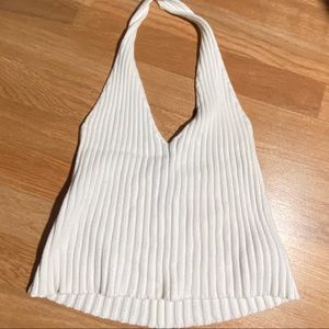 White halter top